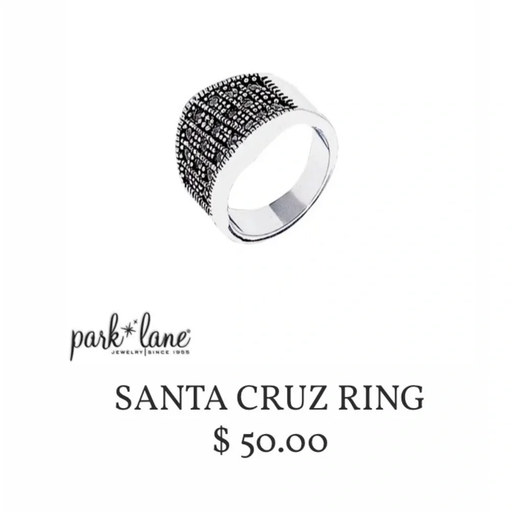 Park Lane Genuine Marcasite Santa Cruz Ring Size 6
